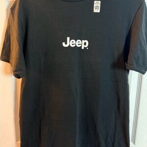 Jeep Logo Back Graphic Black Men's T-Shirt Medium NWOT